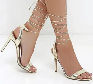 Guess 🆕 Christa Gold Leather Heels 8M