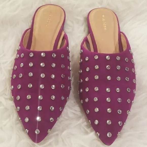 💕HALOGEN💕 Eva Jeweled Point Toe Mules