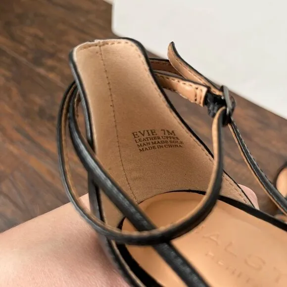 Halston Evie Leather Strappy Heels NWOT