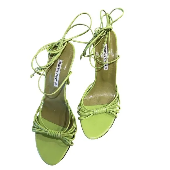 Heels  Charles David scrappy ankle wrap size 7 1/2 Lime Green