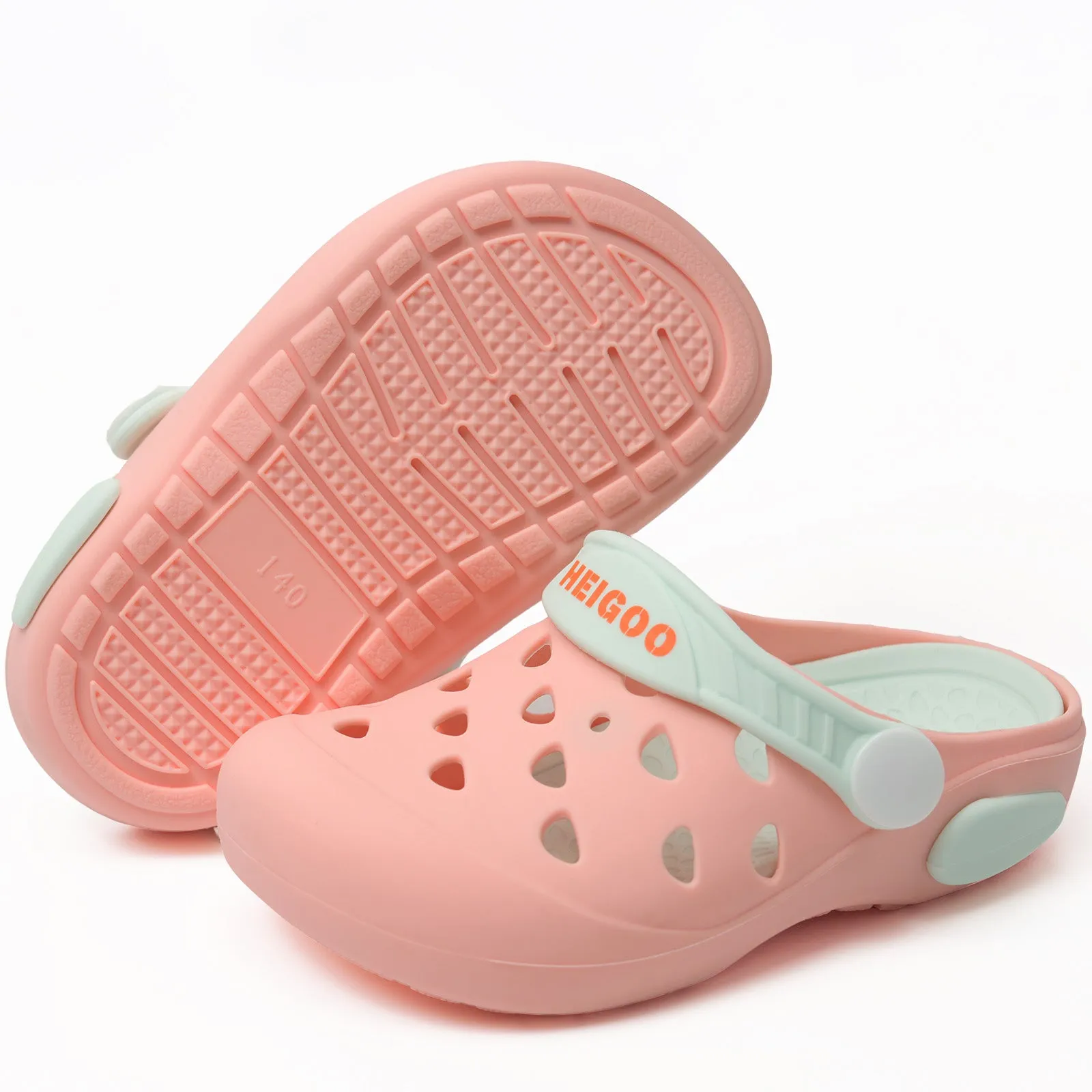 HEIGOO Kids Silicone Clogs – Non-Slip, Safe, Soft & Comfy – Pink