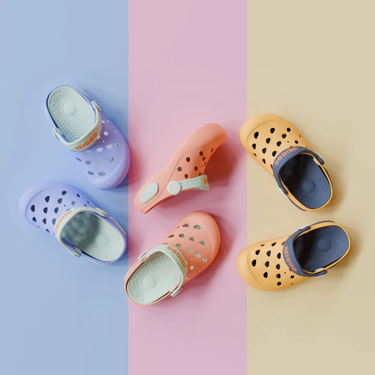 HEIGOO Kids Silicone Clogs – Non-Slip, Safe, Soft & Comfy – Pink