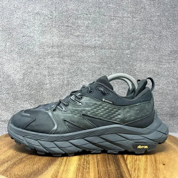 Hoka One One Anacapa 2 Low GTX Black Women's Sz 7.5 Gore-Tex Trail Running Shoes