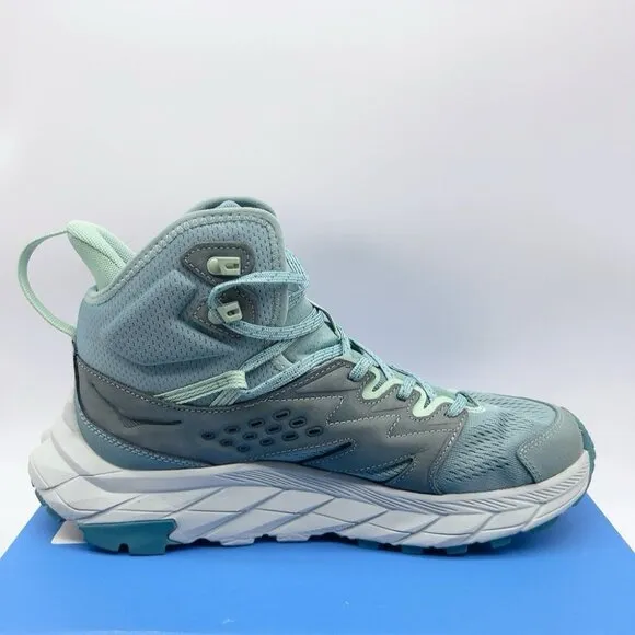 Hoka One One Anacapa Breeze Mid Hiking Trail Shoe Boots Mist Green Women US 10