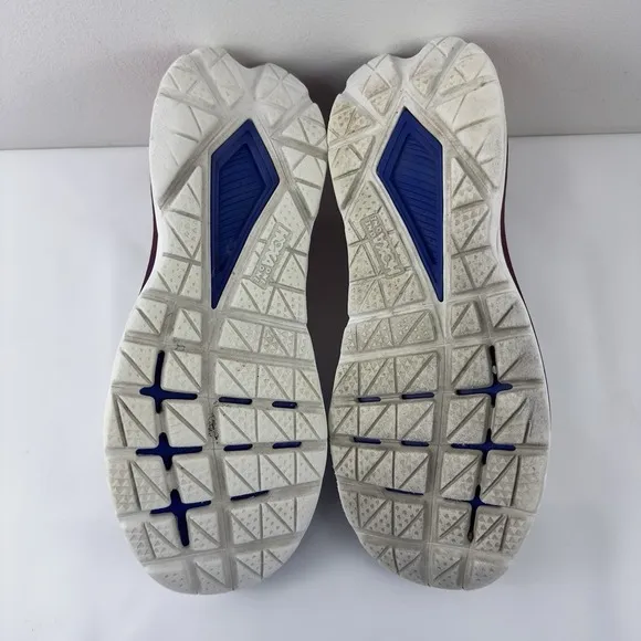 Hoka One One Mach 5 White Red Blue Running Shoes Men's Size 9.5D