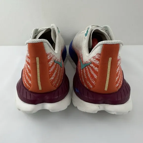 Hoka One One Mach 5 White Red Blue Running Shoes Men's Size 9.5D