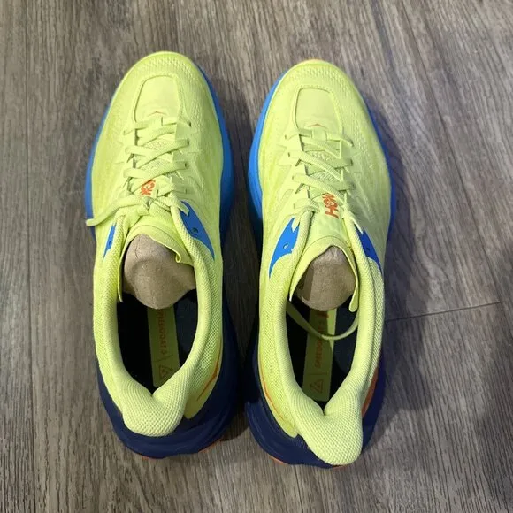 HOKA ONE ONE Speedgoat 5 Green Citrus 1123157-CGEP Trail Running Shoes 9 SAMPLE