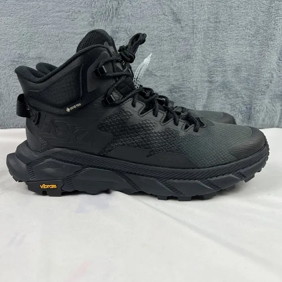 Hoka One One Trail Code GTX Gore-Tex Black Raven Trail Hiking Shoes Mens Sz 10D