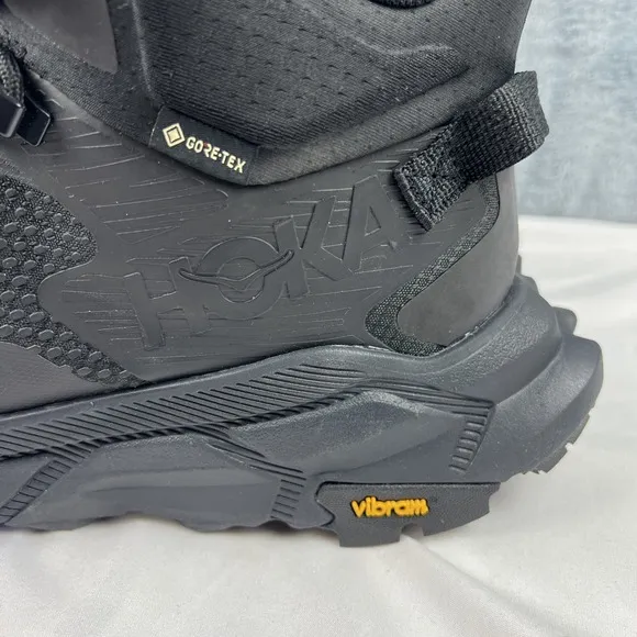 Hoka One One Trail Code GTX Gore-Tex Black Raven Trail Hiking Shoes Mens Sz 10D