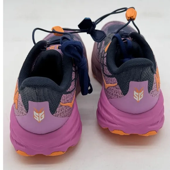 Hoka Speedgoat 5 Trail Running Shoes Cushioned Hiking Purple Orange