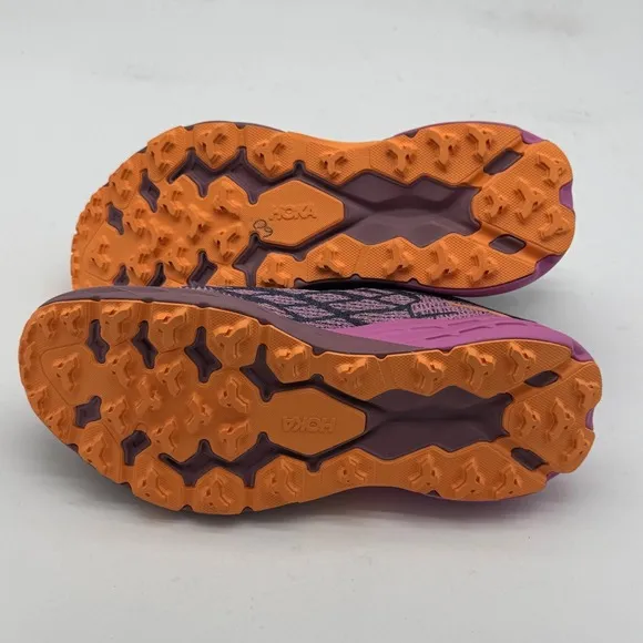 Hoka Speedgoat 5 Trail Running Shoes Cushioned Hiking Purple Orange