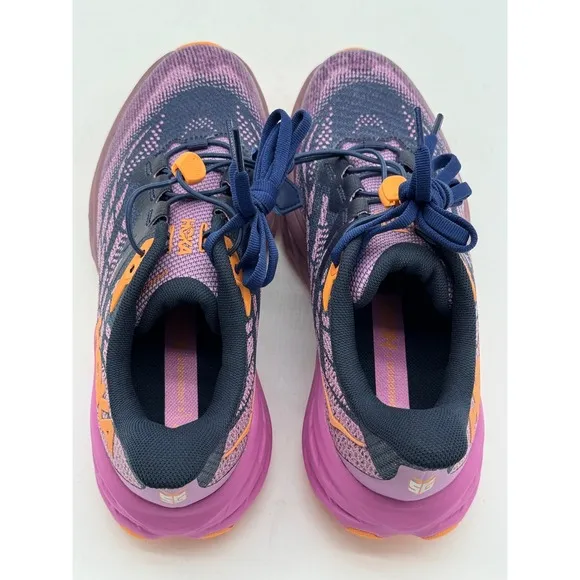 Hoka Speedgoat 5 Trail Running Shoes Cushioned Hiking Purple Orange
