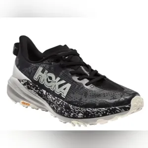 Hoka Speedgoat 6 Trail Running Shoes for Men Color: Black Stardust Size: 9.5D