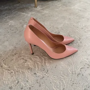 IL Passo leather Elegant Pink Pointed-Toe Heels