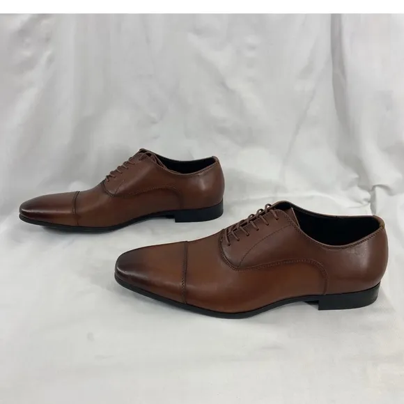 INC International Concepts Brown Oxford Shoes Cap-Toe Design