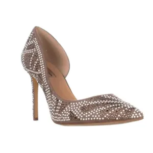 I.N.C. Size 10 Kenjay 8 d'Orsay Studded Pointed Toe Pumps Natural Pearl