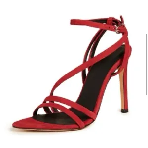 IRO red suede heeled sandals with strap size 40 EU