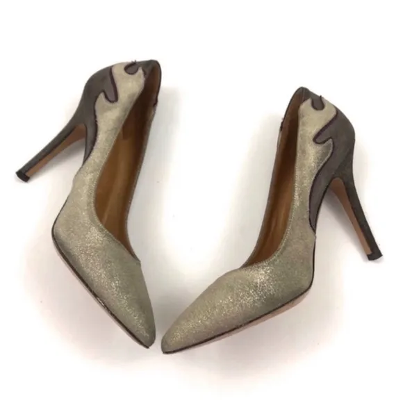 Isabel Marant Étoile Gilby Metallic Flame Pumps