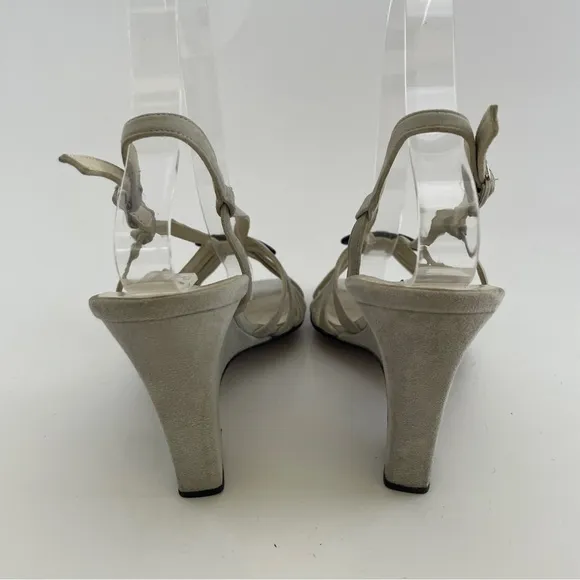 istante, Versace Wedge Heels with Intricate Straps