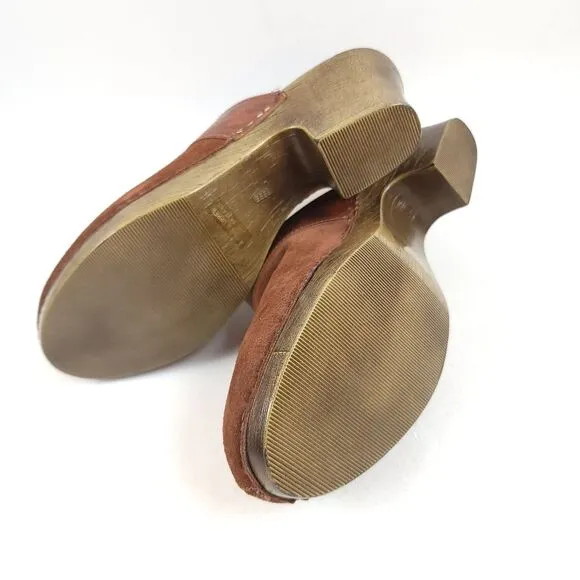 Italian Shoemakers y2k damiani's Archie Leather Heeled Clogs shoes Size 8