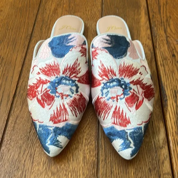 J. Crew Marina Slip On Mules Size 9 NWOB
