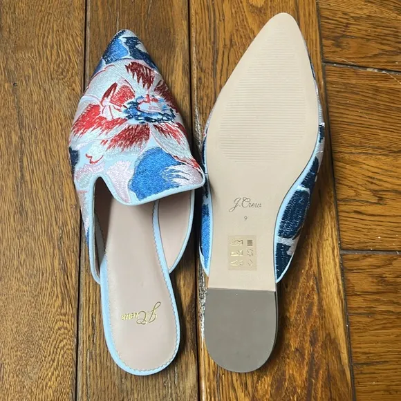 J. Crew Marina Slip On Mules Size 9 NWOB