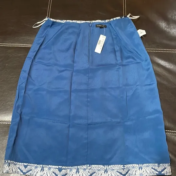 J Crew X Abigail Borg Anemone Slate color silk slip skirt