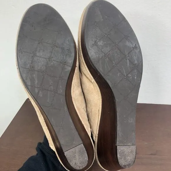 Jack Rogers 'Simone' Suede Slip On Wedge Mules Women's Size 10M