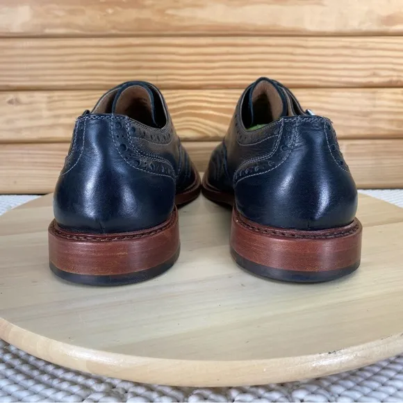 J&amp;M 1850 Monk Strap Men's 12 M Black Dress Oxfords Shoes Johnston And Murphy