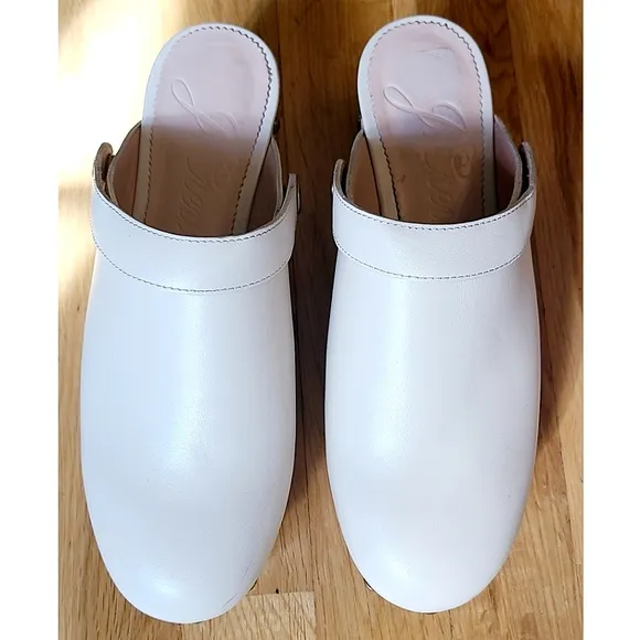 J.Crew Convertible leather Clogs Mules Size 6.5 Cream