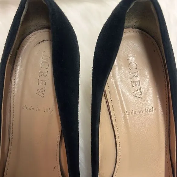 J. Crew Black Suede Everly Pointed Toe Pumps Sz 6.5 BIN 13