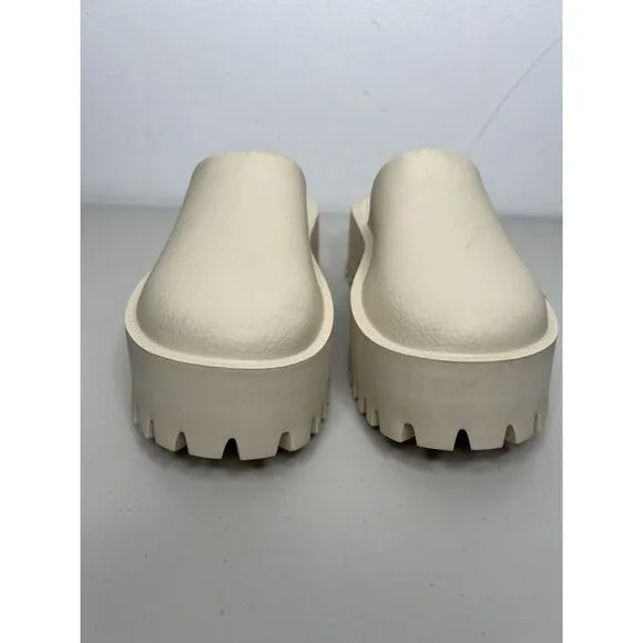 Jeffrey Campbell Clogge Shoes Cream Platform Chunky Lug Mule Clog Women’s Size 6
