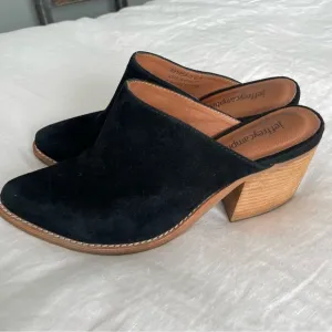 Jeffrey Campbell Favela-2 Black Suede Heeled Mules