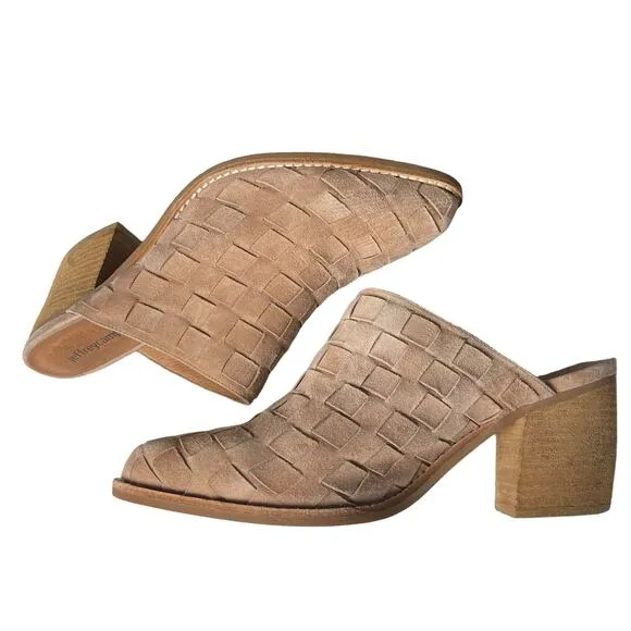 Jeffrey Campbell Favela Woven Mules Rose Size 10