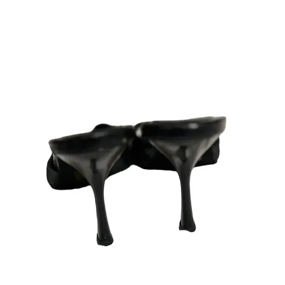 JEFFREY CAMPBELL Python Snake Pattern Leather Heels Mules