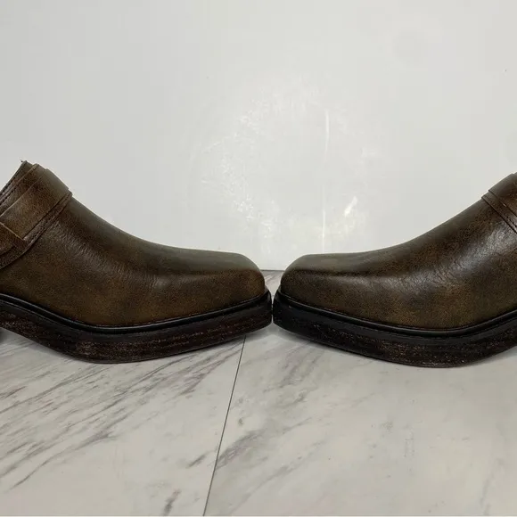 Jeffrey Campbell Rockaways Harness Slingback Brown Leather Mule 6