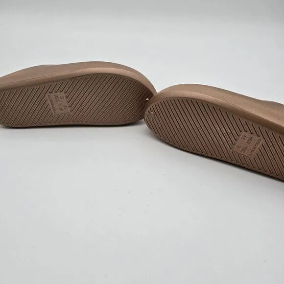 Jeffrey Campbell Shoes Womens 8 Gold Bronze Slip On Mules Clogs Unclogged Garden