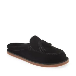 Jeffrey Campbell Wrkathome Tassel Slip-On Mules In Black Suede size 6