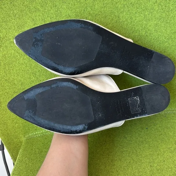 Jenni Kayne Oiled Mules Size 41 Cream Suede