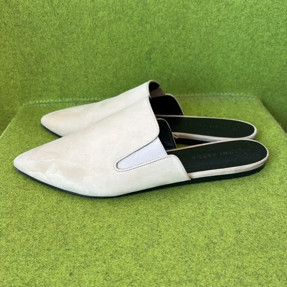 Jenni Kayne Oiled Mules Size 41 Cream Suede