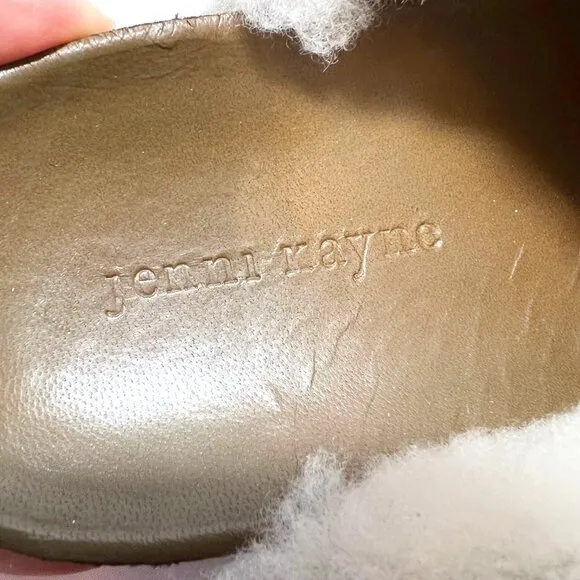 Jenni Kayne Olive Suede Shearling Mules
