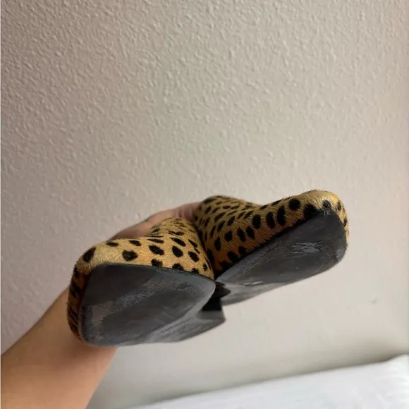 Jenni Kayne Pony Hair Mules Cheetah Leopard Print