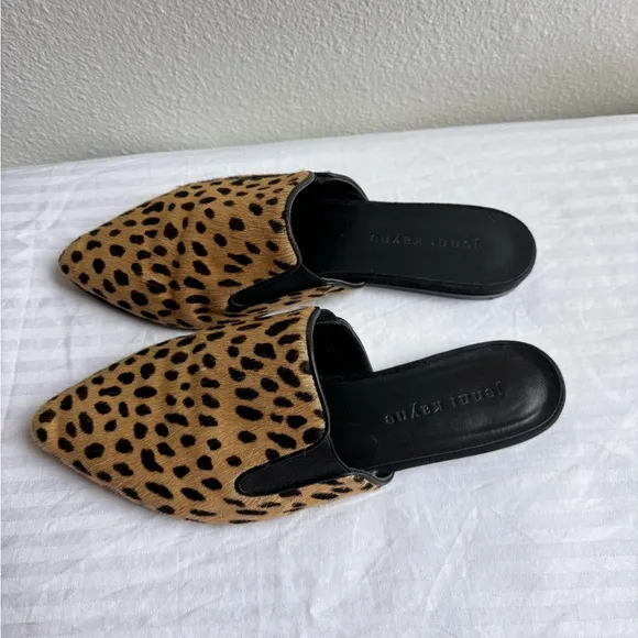 Jenni Kayne Pony Hair Mules Cheetah Leopard Print