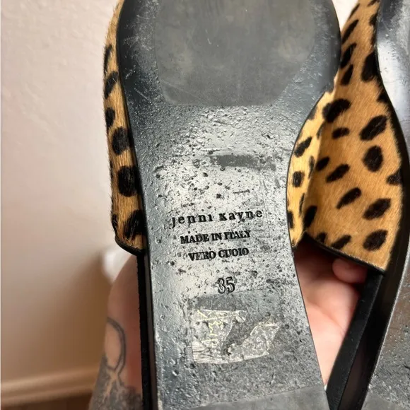 Jenni Kayne Pony Hair Mules Cheetah Leopard Print