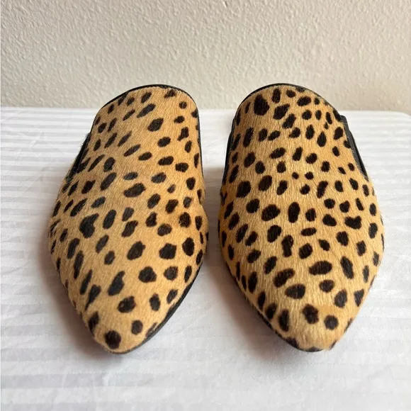 Jenni Kayne Pony Hair Mules Cheetah Leopard Print