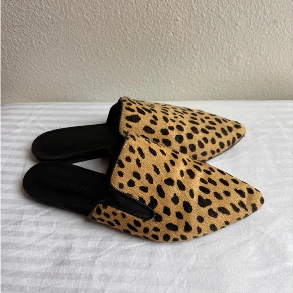 Jenni Kayne Pony Hair Mules Cheetah Leopard Print
