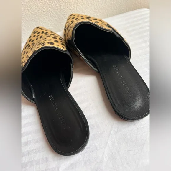 Jenni Kayne Pony Hair Mules Cheetah Leopard Print