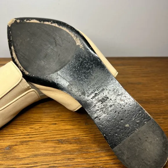 JENNI KAYNE Size 38.5 • Saddle Suede Pointed Toe Mules.