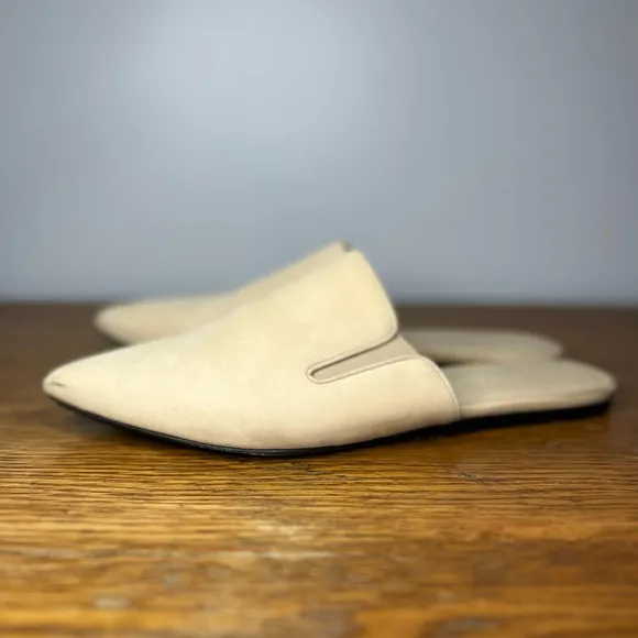 JENNI KAYNE Size 38.5 • Saddle Suede Pointed Toe Mules.