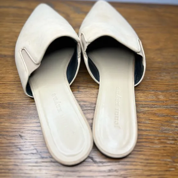 JENNI KAYNE Size 38.5 • Saddle Suede Pointed Toe Mules.